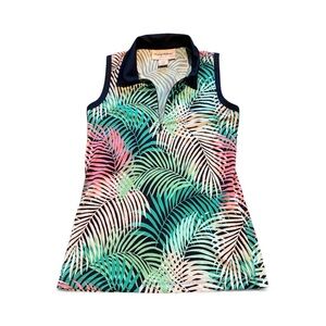 Women’s Tommy Bahama Multicolor Palm Print Golf Tank Size XS